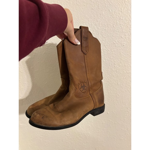 Ariat Shoes - Ariat Womens Brown Leather Western Cowboy Boots ATS Equipped‎ Sz 6